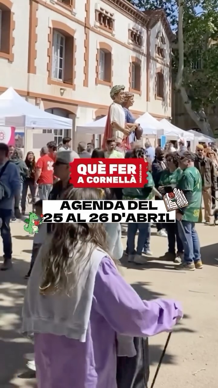 📝AGENDA de les activitats culturals i familiars a fer a #Cornellà del 25 al 26 d’abril!

#queferacornella #cornelladellobregat #cornella #ajuntamentdecornella