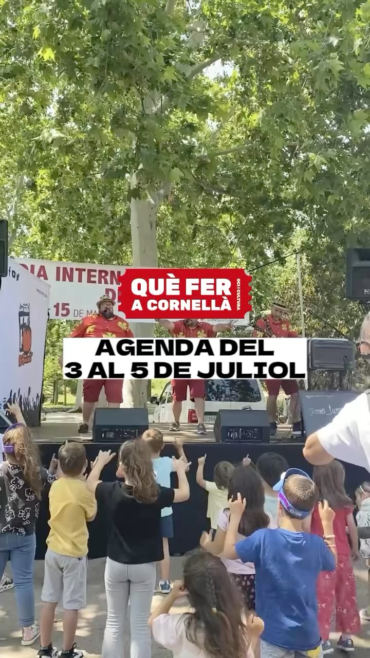 📝AGENDA de les activitats culturals i familiars a fer a #Cornellà del 3 al 5 de juliol!

#queferacornella #cornelladellobregat #cornella #ajuntamentcornella