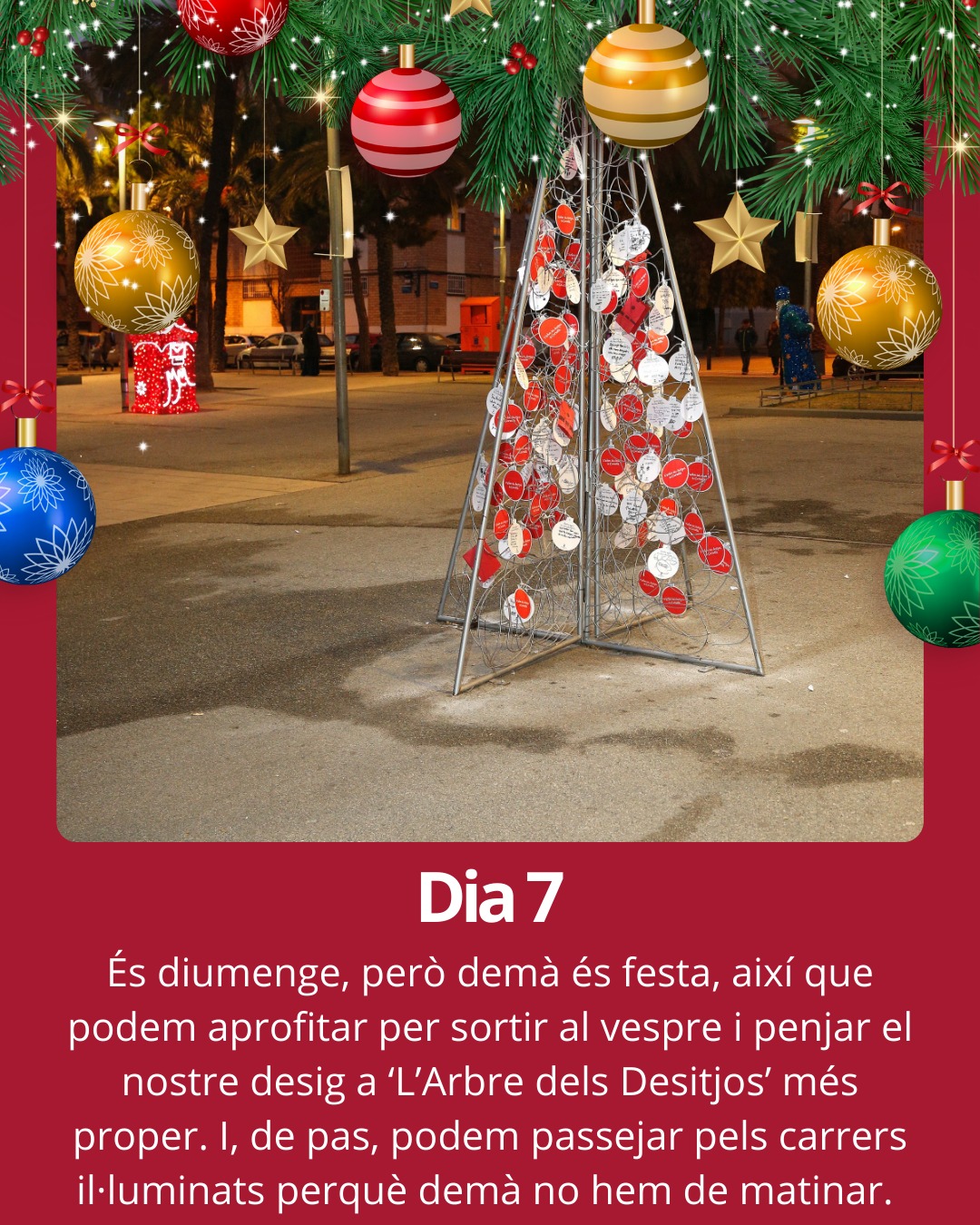 Si no sabies què fer avui, aquí t'ho diem! Pensa, pensa... quin desig demanaràs?

#cornella #Cornellà #cornelladellobregat #Cornellàdellobregat #baixllobregat #ajuntamentcornella #queferacornella #nadalacornella #nadal2025 #calendariadventcornella