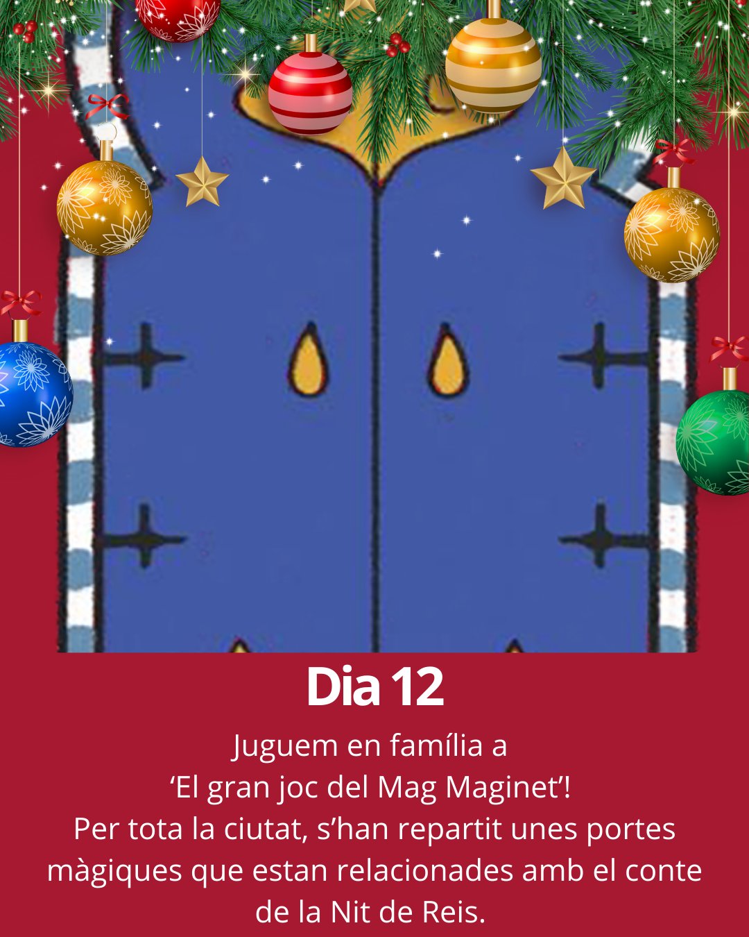 Una de les novetats d'aquest any és aquest joc. Heu de participar per aconseguir una paraula màgica que el Mag Maginet us demanarà quan el visiteu al Campament Oriental. 

#cornella #Cornellà #cornelladellobregat
#Cornellàdellobregat #baixllobregat
#ajuntamentcornella #queferacornella #nadalacornella
#nadal2025 #calendariadventcornella