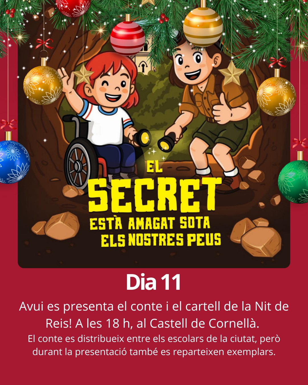Una de les activitats més típiques d'aquests dies a Cornellà és recollir el Conte de la Nit de Reis. Avui es presenta! Hi anireu?

#cornella #Cornellà #cornelladellobregat 
#Cornellàdellobregat #baixllobregat 
#ajuntamentcornella #queferacornella #nadalacornella 
#nadal2025 #calendariadventcornella