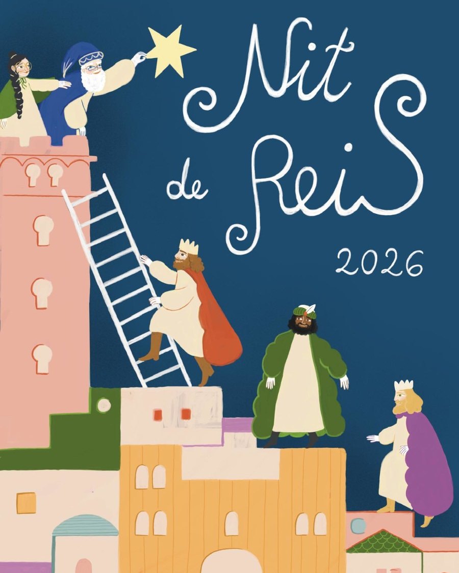 Us presentem el cartell oficial de la Nit de Reis 2026 🎨👑
Aquest dijous 11 de desembre, a les 18 h, al Castell de Cornellà 🏰, celebrarem la presentació oficial del cartell de la Nit de Reis, coincidint amb la presentació del Conte de la Nit de Reis 📖.

El cartell d’enguany és obra de l’Eva Zurita 🎨, il·lustradora, pintora i ceramista amb un estil propi molt reconeixible. El seu traç destaca la feminitat i la delicadesa de les figures, especialment en la Fada Ondina i el Mag Maginet 🧚‍♀️🧙‍♂️.

Fidel al seu estil, l’Eva incorpora colors naturals i tons simbolistes: el verd a la capa del rei Baltasar 🌿 o als edificis, i els rosats tan habituals en la seva obra, visibles per exemple a la Torre de la Miranda 🌇.

La il·lustració representa l’arribada dels Reis d’Orient a Cornellà 👑👑👑. La Torre de la Miranda situa el moment i, com calia esperar, el Mag Maginet sosté l’estel ⭐ que guia Ses Majestats. Tampoc hi falta l’escala 🪜 que utilitzen la nit del 5 de gener per accedir al balcó de l’Ajuntament.

Al centre hi trobem Melcior, Gaspar i Baltasar, arribant potser en un ordre inesperat… potser per impaciència, potser pels anys… o simplement per la màgia que sempre envolta aquesta nit tan especial 🎁.

👉 Quin detall del cartell t’ha emocionat més? 

ℹ️ Tota la informació a la web de queferacornella.cat 

#CartellNitDeReis #CornellàDeLlobregat #NitDeReis2026 @evazurita