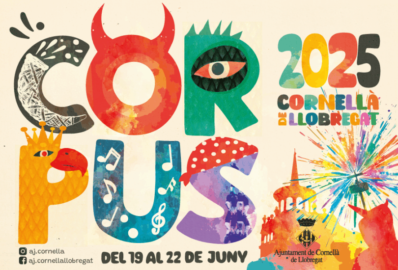 Cartell de Corpus 2025 a Cornellà de Llobregat.