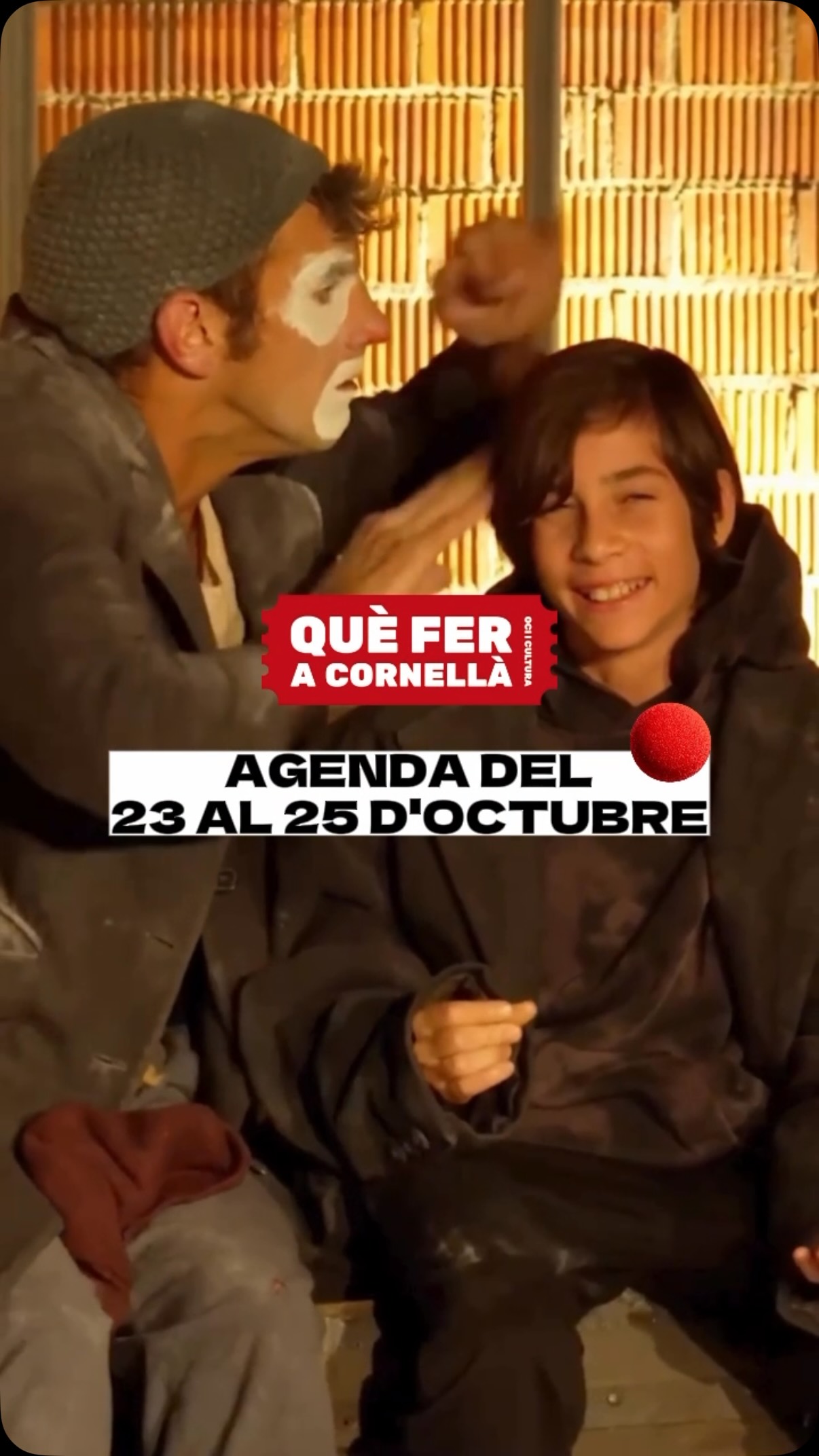 📝🤡 AGENDA de les activitats culturals i familiars a fer a #Cornellà del 23 al 25 d’octubre!

#queferacornella #cornelladellobregat #cornella #ajuntamentcornella